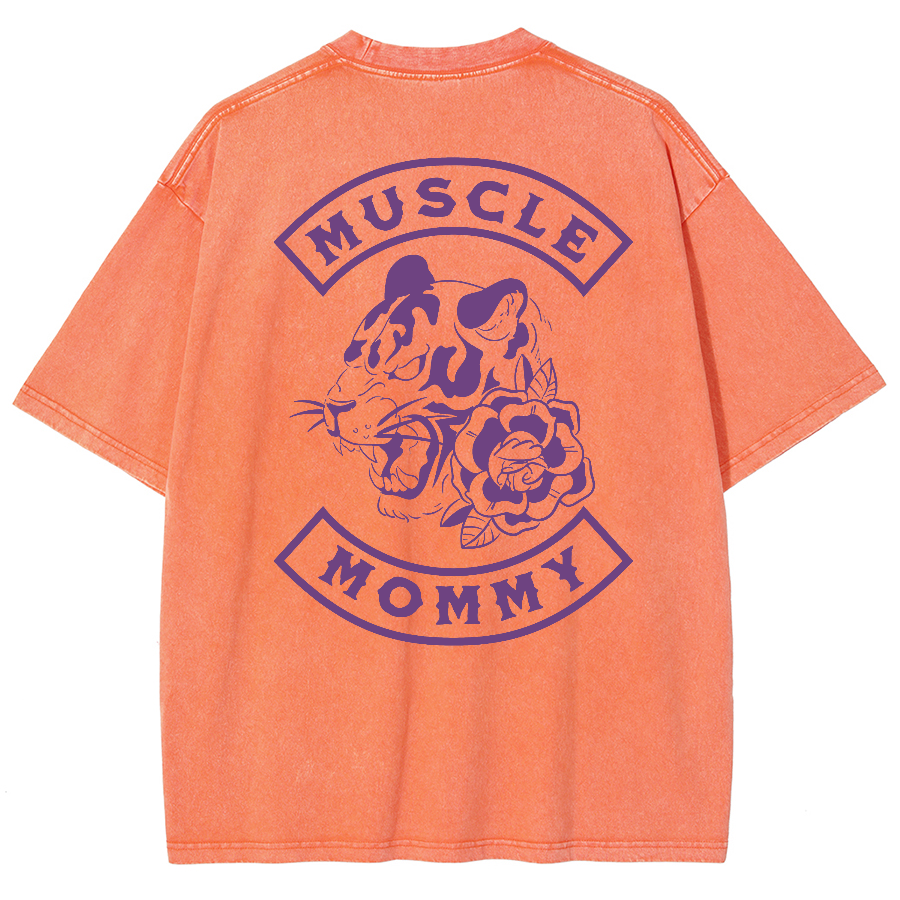 Muscle Mommy Unisex Fit Washed Oversized T-Shirt