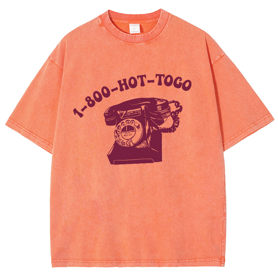 Hot Togo Unisex Fit Washed Oversized T-Shirt