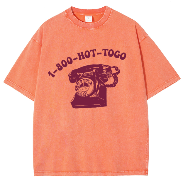 Hot Togo Unisex Fit Washed Oversized T-Shirt