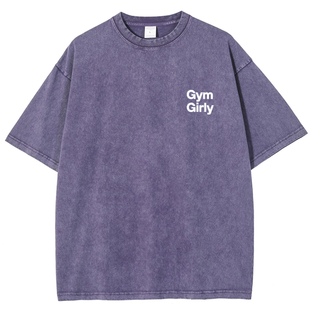 Gym Girly Addcustom Unisex Fit Washed Oversized T-Shirt