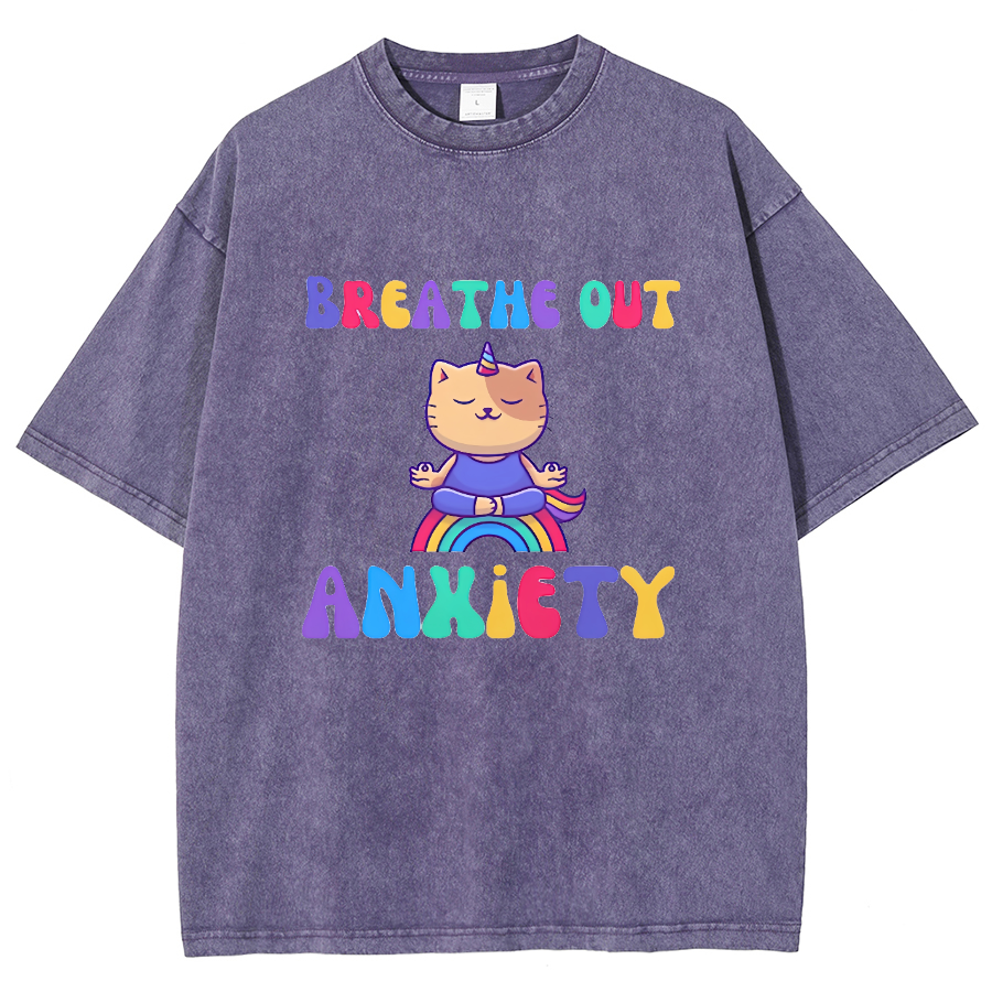 Breath Out Washed Oversized T-Shirt