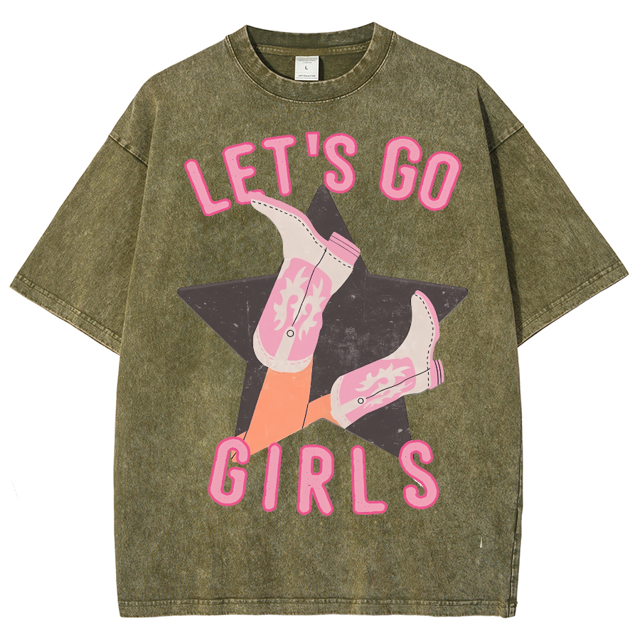 Let's Go Girls Washed Oversized T-Shirt
