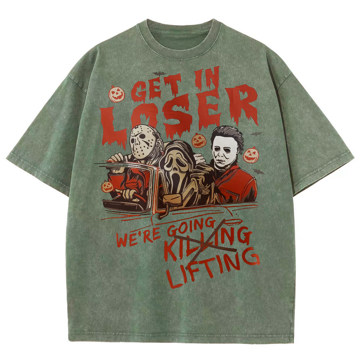 Were Going Lifting Unisex Fit Washed Oversized T-Shirt