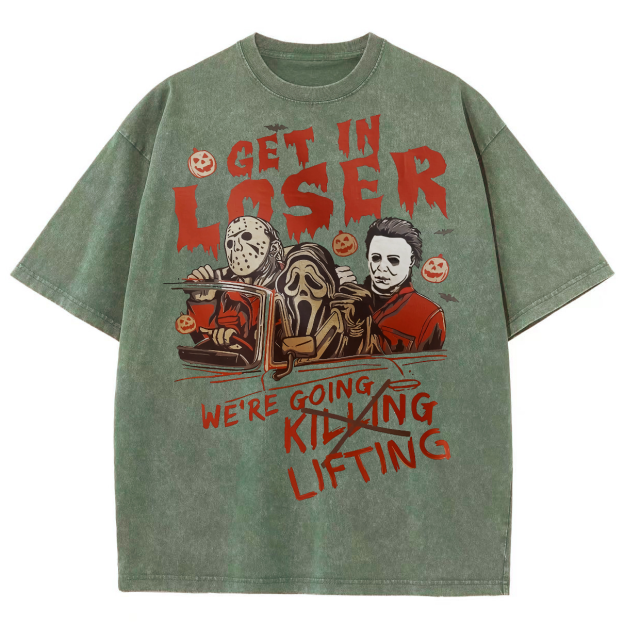 Were Going Lifting Unisex Fit Washed Oversized T-Shirt