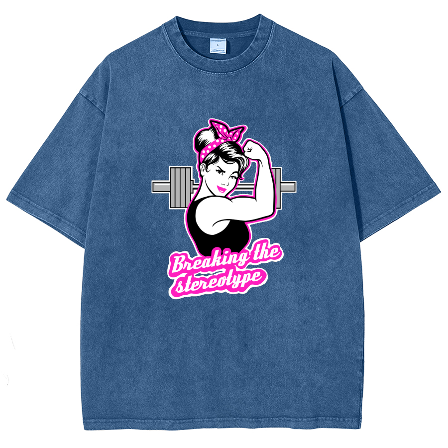 Barbell Girl Unisex Fit Washed T-Shirt
