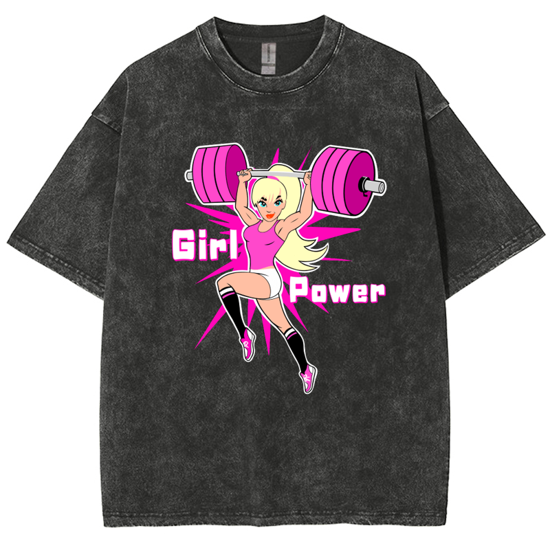 Girl Power Unisex Fit Washed T-Shirt