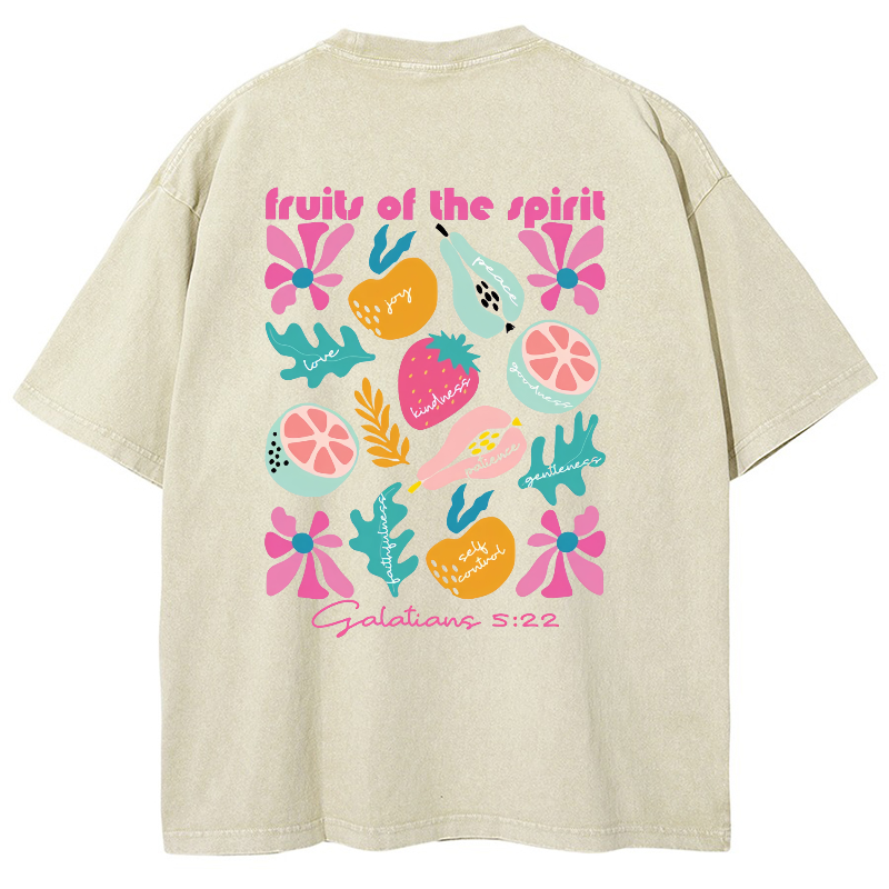 Fruits Of The Sprite Vintage Snowflake Washed T-Shirt