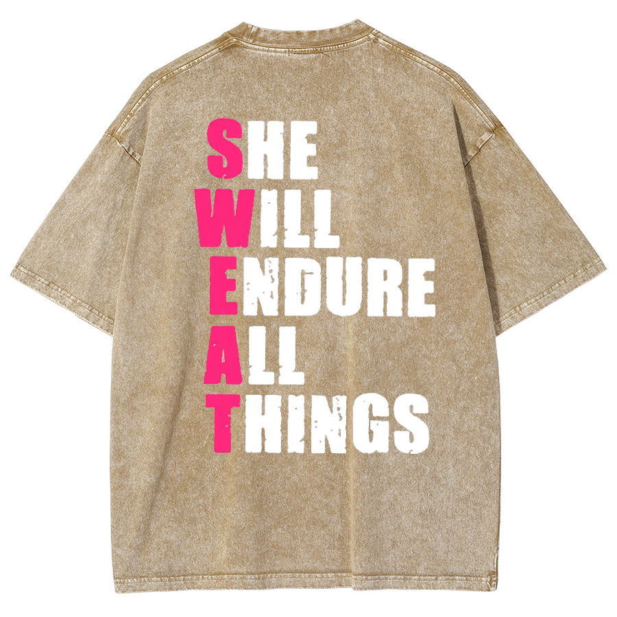 Sweat Unisex Vintage Washed Short Sleeve T-Shirt