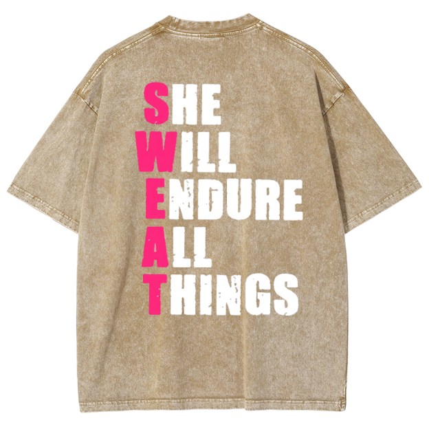 Sweat Unisex Vintage Washed Short Sleeve T-Shirt