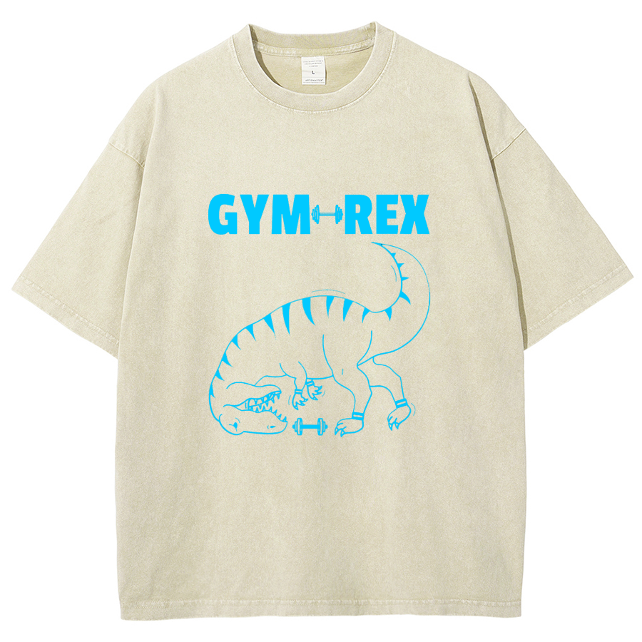 Gym Workout Weights Lifting Unisex Fit Washed T-Shirt