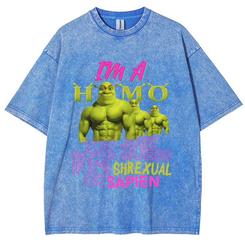 Shrek Is Life Vintage Snowflake Washed T-Shirt