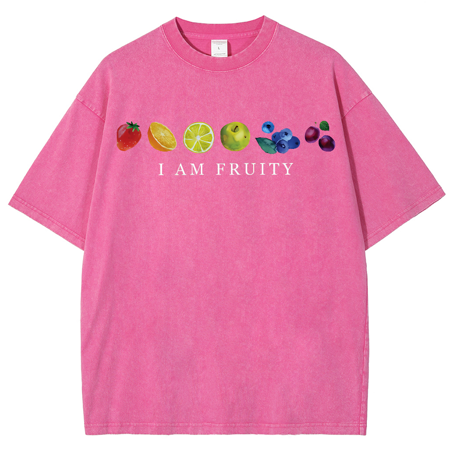 I Am Fruity Washed Oversized T-Shirt
