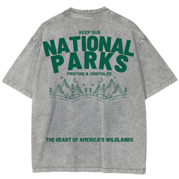 National Parks Vintage Snowflake Washed T-Shirt