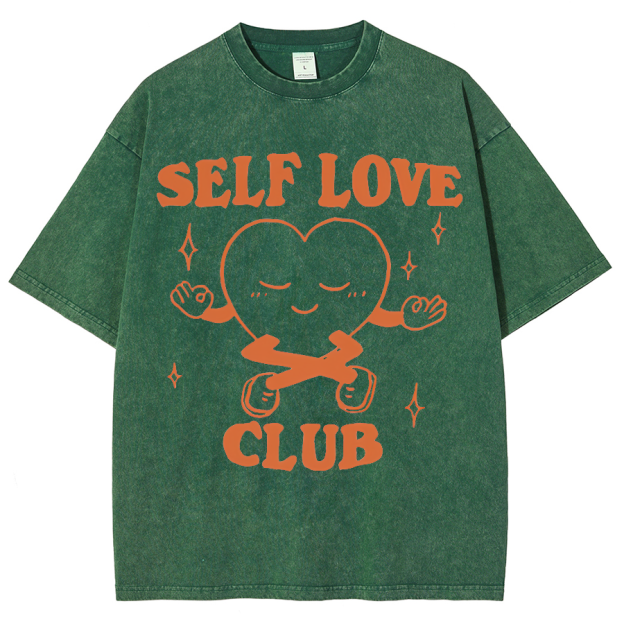 Aesthetic Self Love Unisex Fit Washed Oversized T-Shirt