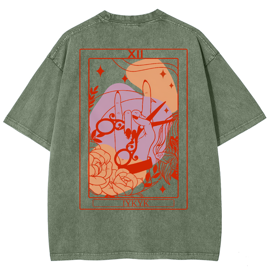 IYKYK Lesbian Sapphic Unisex Fit Washed T-Shirt