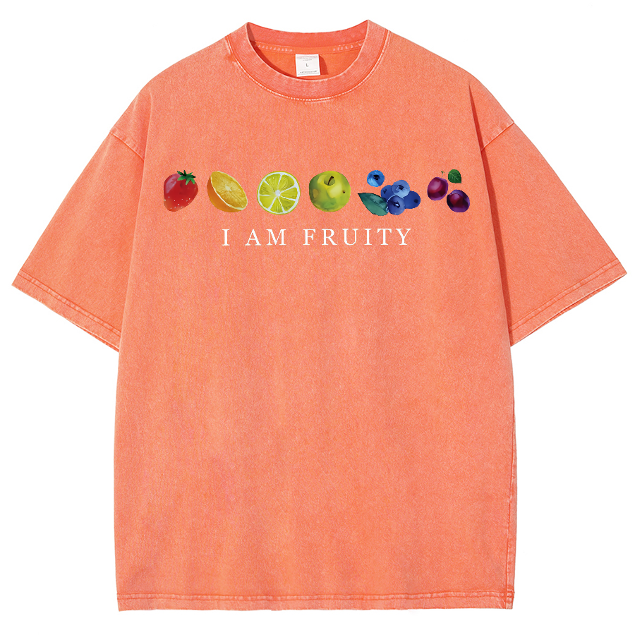 I Am Fruity Washed Oversized T-Shirt