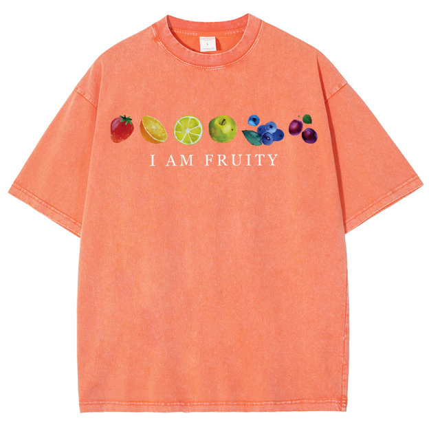 I Am Fruity Washed Oversized T-Shirt