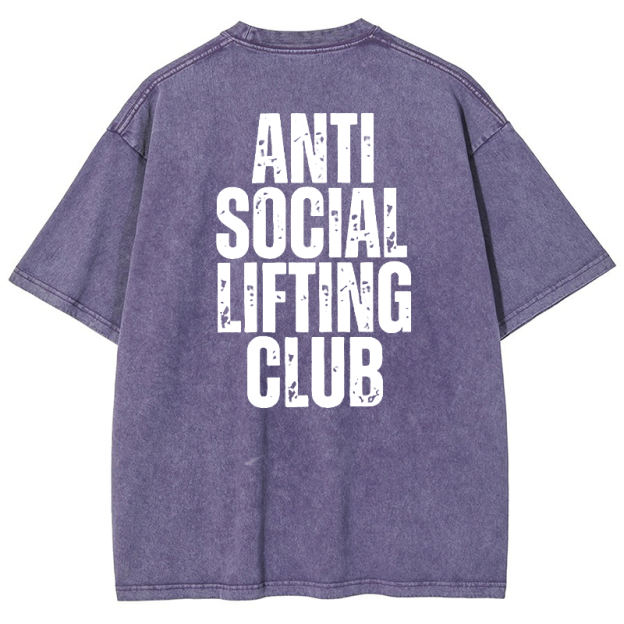 Anti SocialLifting Club Vintage Snowflake Washed T-Shirt