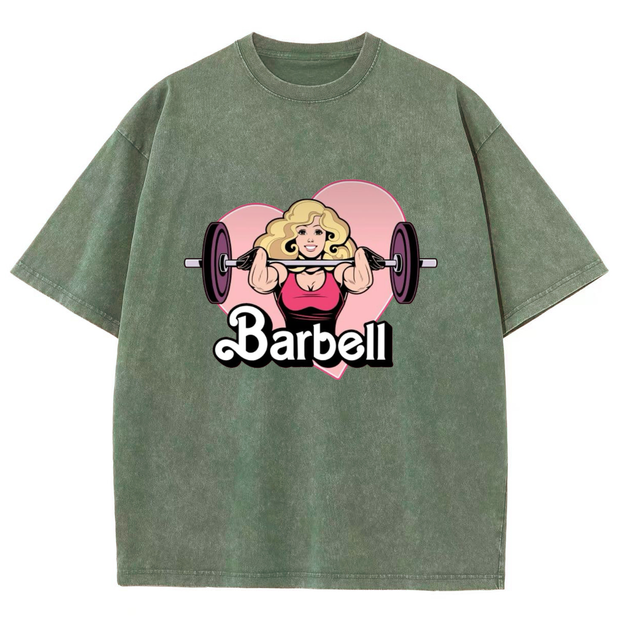 Barbell Girl Unisex Fit Washed T-Shirt