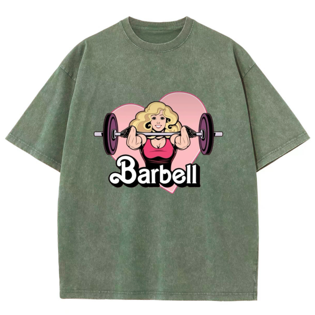 Barbell Girl Unisex Fit Washed T-Shirt