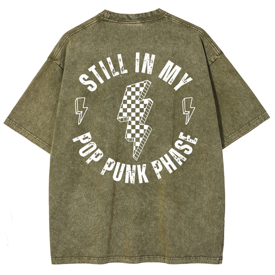 Still In My Pop Punk Phase Unisex Fit Washed Oversized T-Shirt