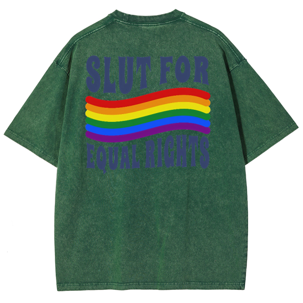 Slut For Equal Rights Unisex Vintage Washed Short Sleeve T-Shirt