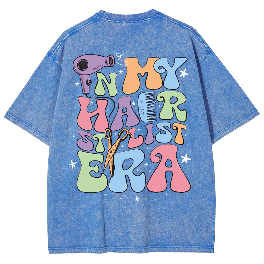 In My Hair Stylist Era Unisex Fit Washed T-Shirt