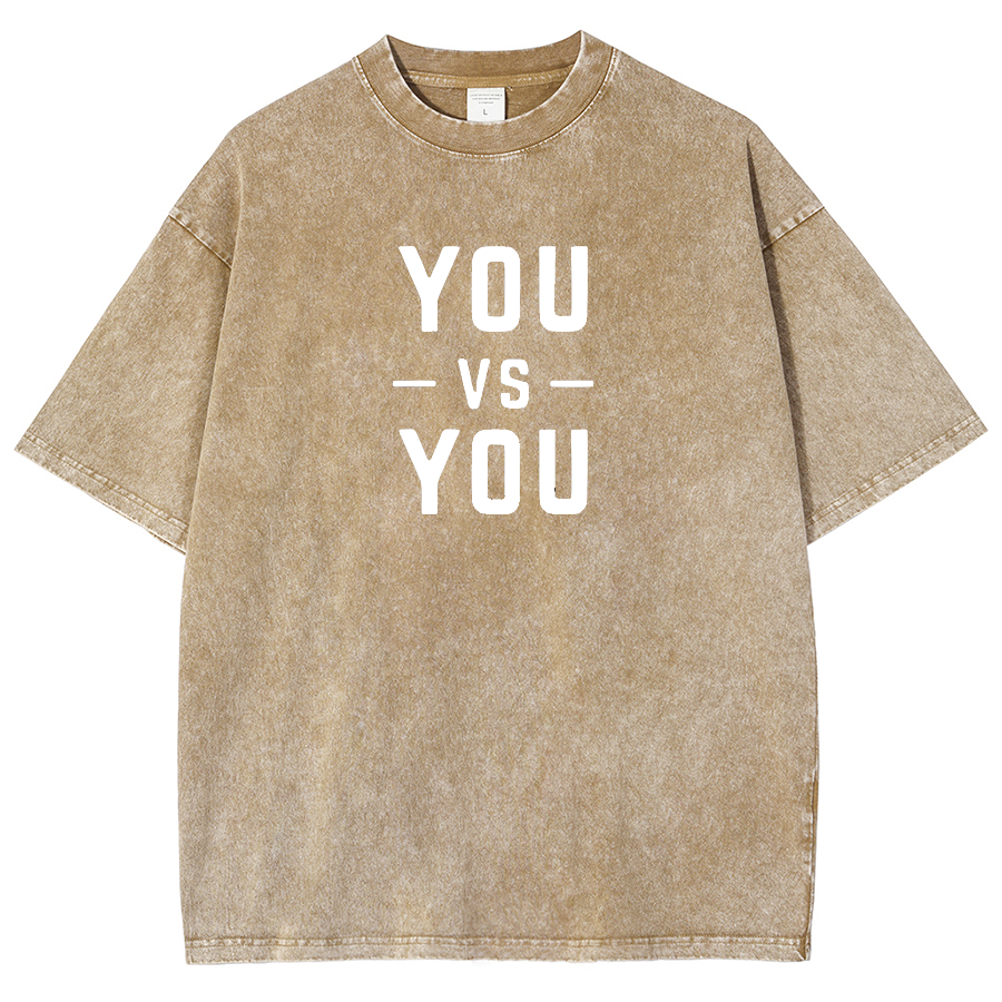 You VS You Unisex Fit Washed Oversized T-Shirt