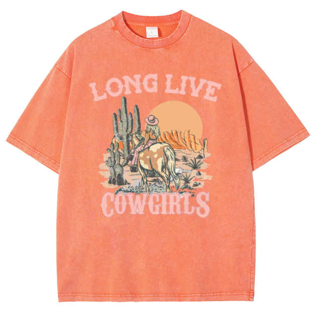 Long Live Cowgirls Washed Oversized T-Shirt