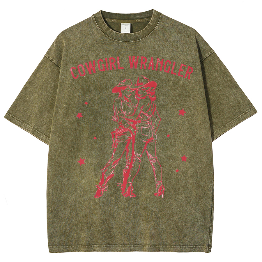 Cowgirl Wrangler Washed Oversized T-Shirt