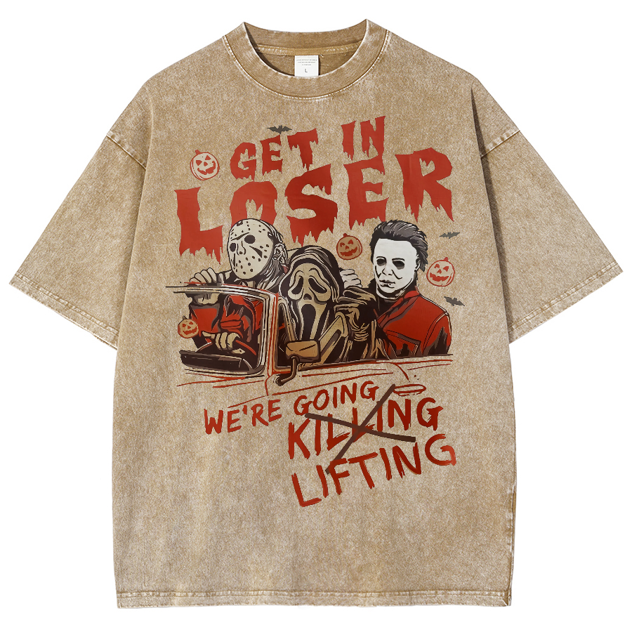 Were Going Lifting Unisex Fit Washed Oversized T-Shirt