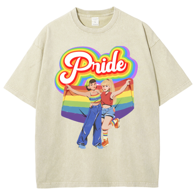 Pride Unisex Fit Washed Oversized T-Shirt
