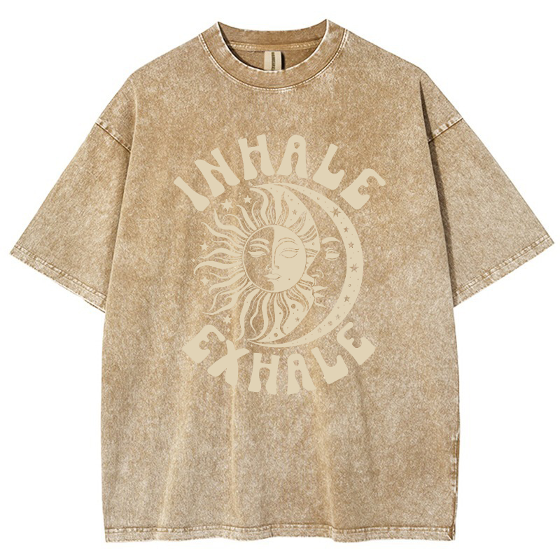 Inhale Exhale Vintage Snowflake Washed T-Shirt