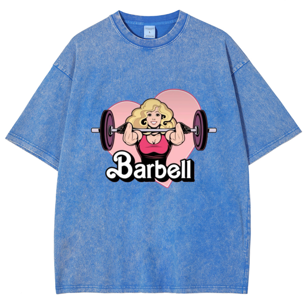Barbell Girl Unisex Fit Washed T-Shirt