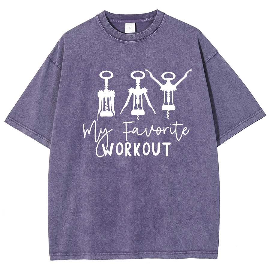 My Favorite Workout Unisex Vintage Washed Short Sleeve T-Shirt