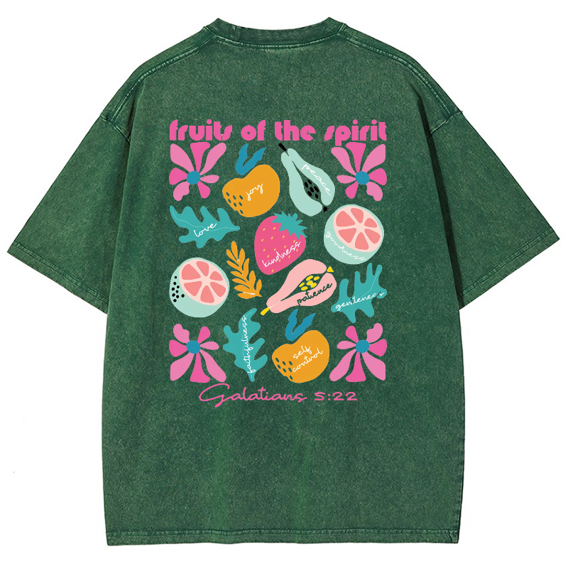 Fruits Of The Sprite Vintage Snowflake Washed T-Shirt