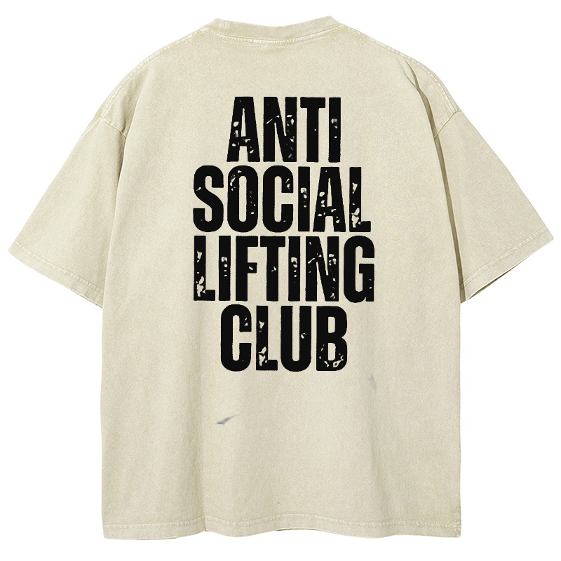 Anti SocialLifting Club Vintage Snowflake Washed T-Shirt