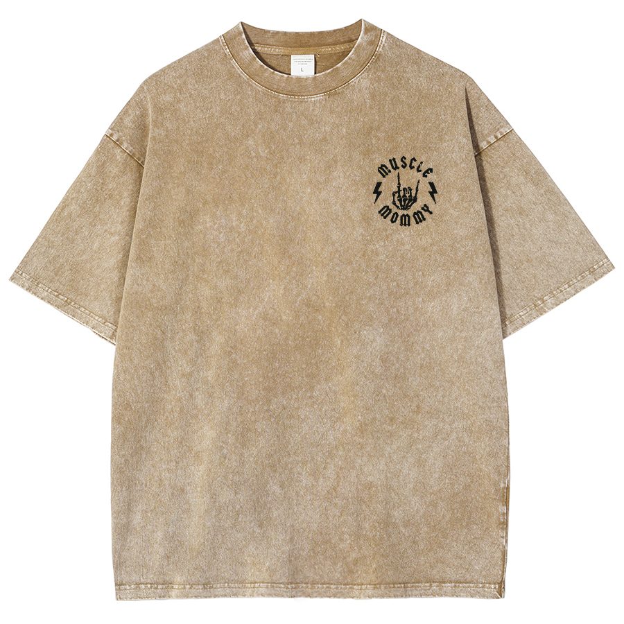 Muscle Mommy Unisex Fit Washed Oversized T-Shirt