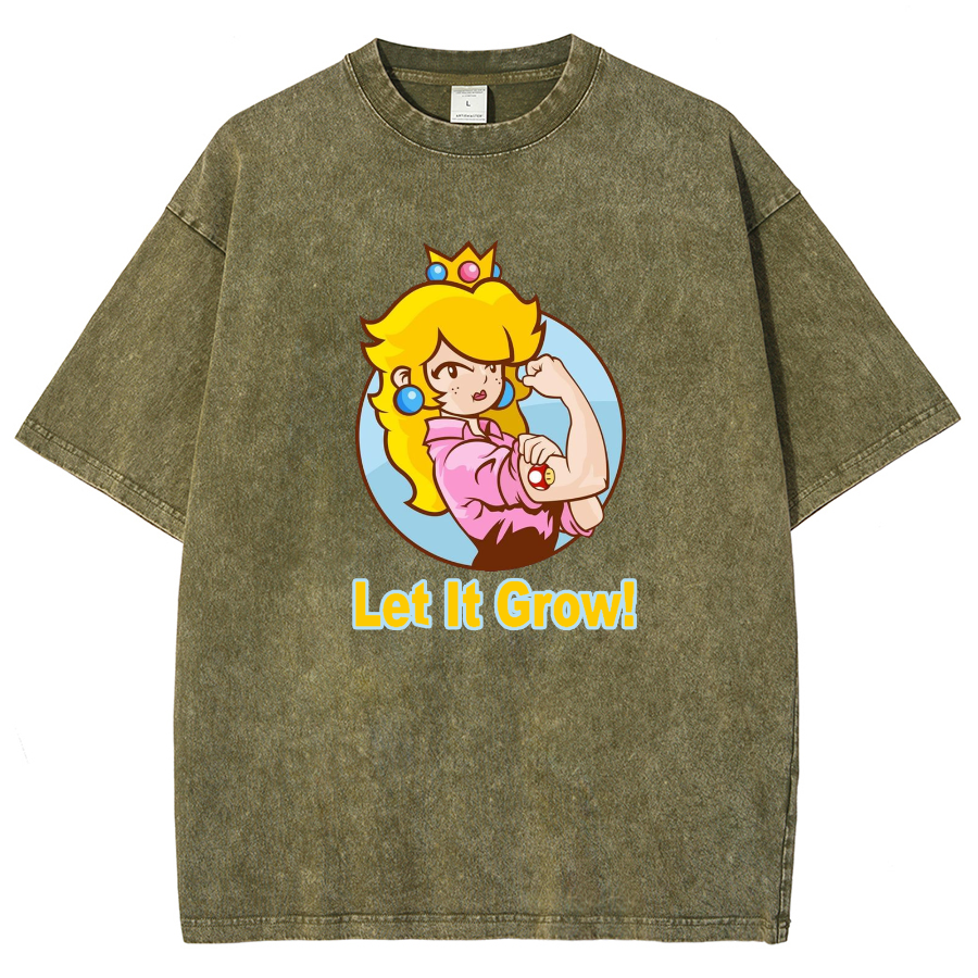 Let It Grow! Unisex Fit Washed T-Shirt
