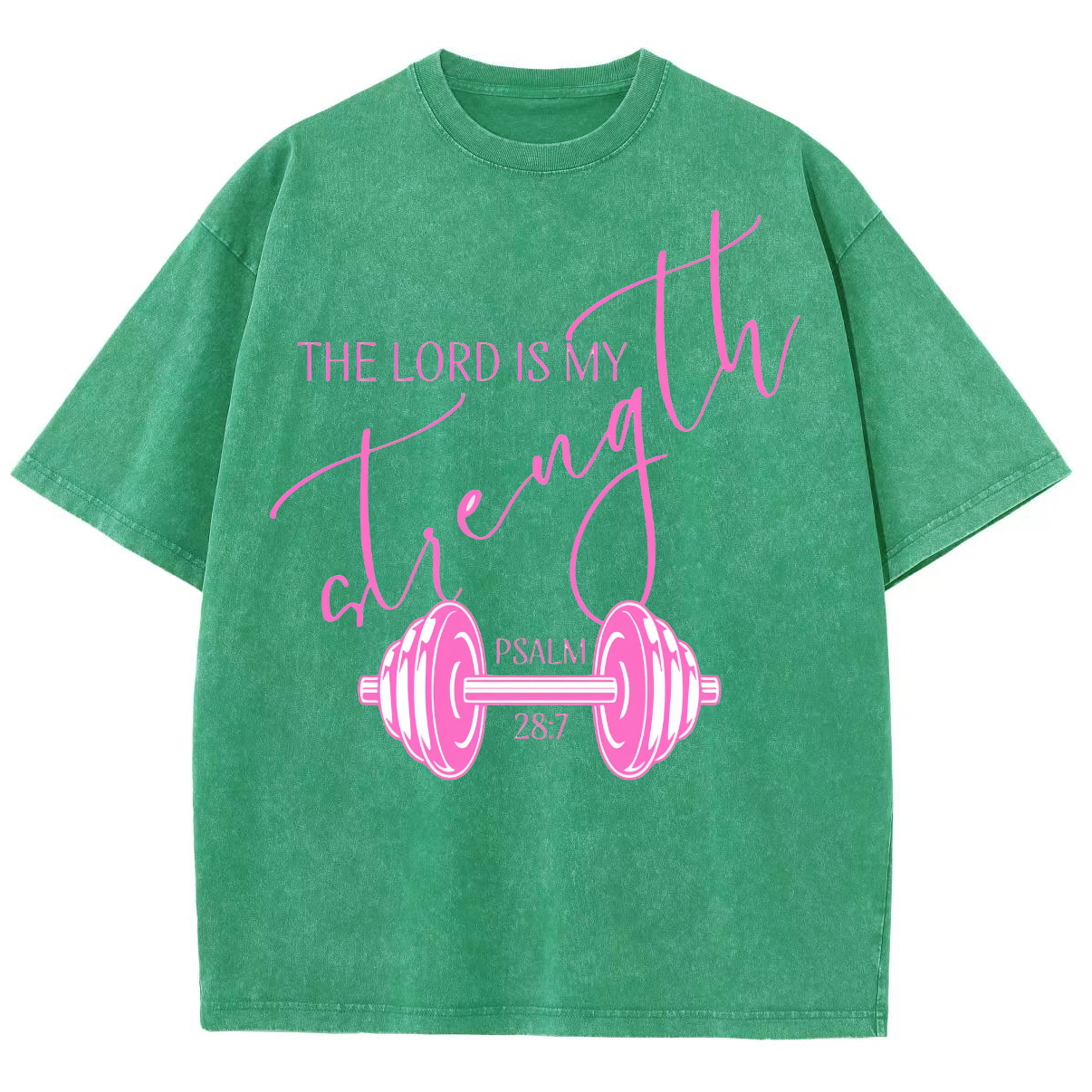 The Lord Is My Strength Unisex Fit Washed Oversized T-Shirt