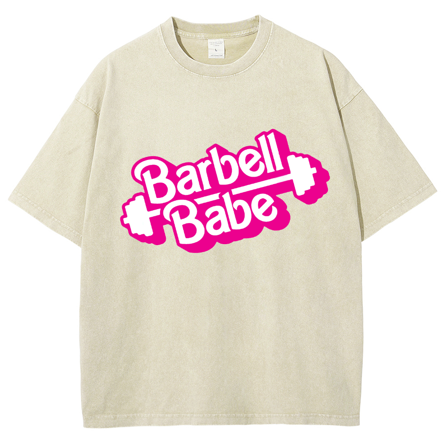 Barbell Babe Unisex Fit Washed T-Shirt