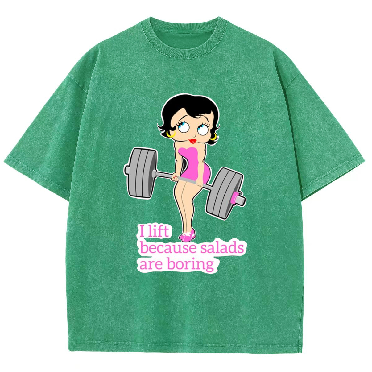 This Girl Lifts Because Salads Are Boring Unisex Fit Washed T-Shirt