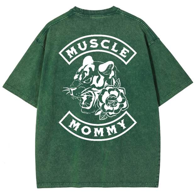 Muscle Mommy Unisex Fit Washed Oversized T-Shirt