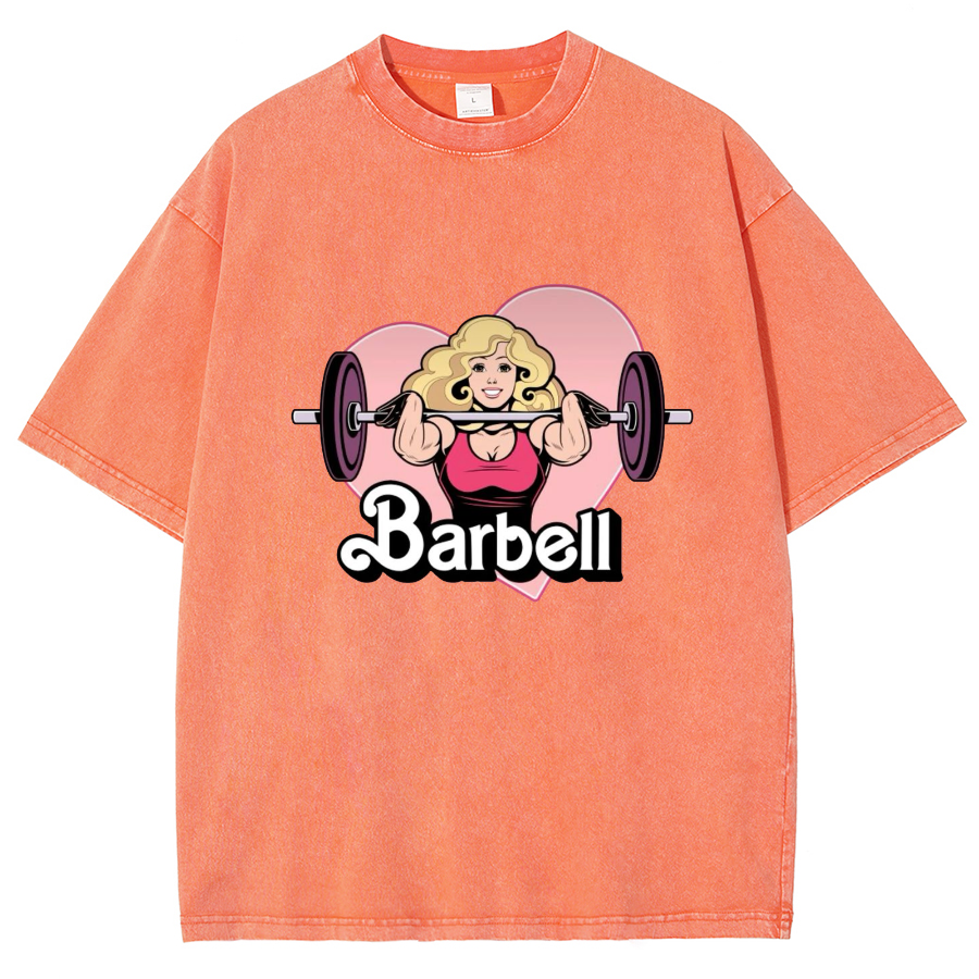 Barbell Girl Unisex Fit Washed T-Shirt