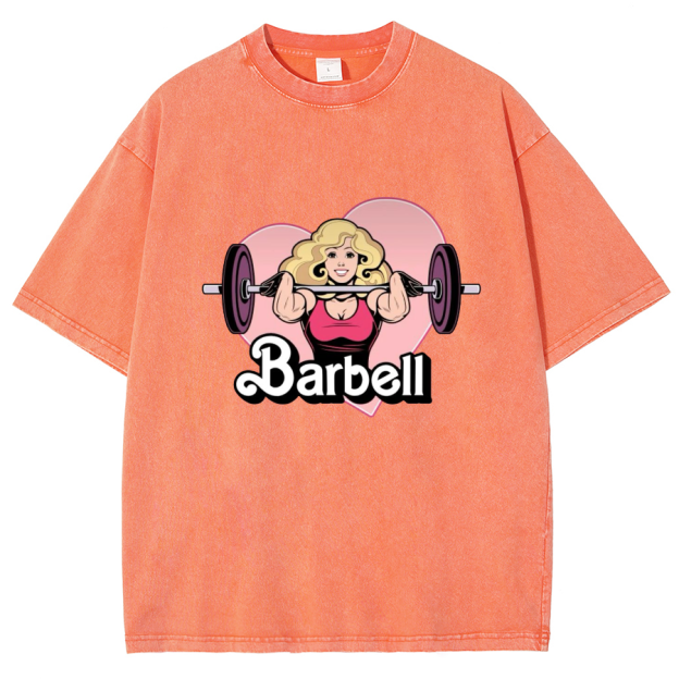 Barbell Girl Unisex Fit Washed T-Shirt