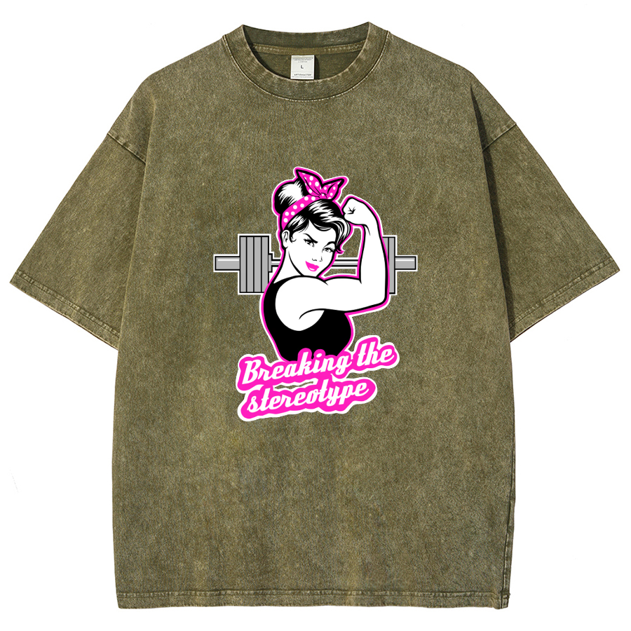 Barbell Girl Unisex Fit Washed T-Shirt