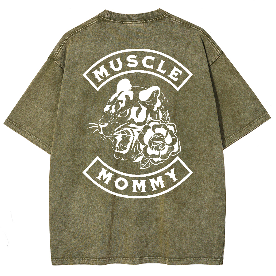 Muscle Mommy Unisex Fit Washed Oversized T-Shirt
