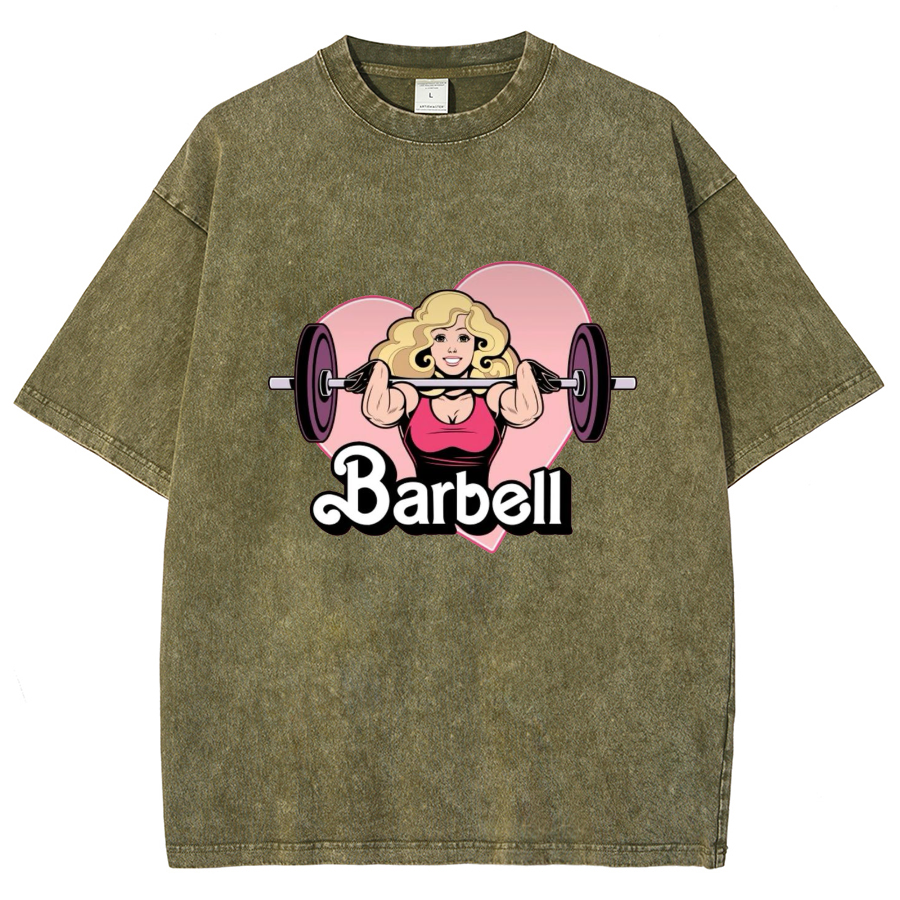 Barbell Girl Unisex Fit Washed T-Shirt
