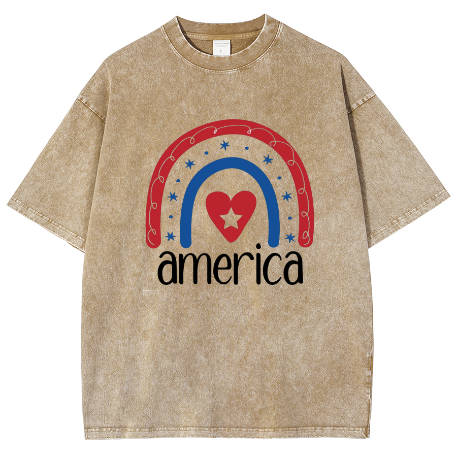 America Washed Oversized T-Shirt