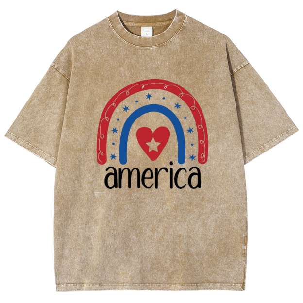 America Washed Oversized T-Shirt